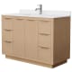 A thumbnail of the Wyndham Collection WCF282848S-VCA-UNSMXX Light Straw / White Cultured Marble Top / Brushed Nickel Hardware