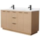 A thumbnail of the Wyndham Collection WCF282860D-VCA-UNSMXX Light Straw / Carrara Cultured Marble Top / Matte Black Hardware