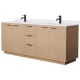 A thumbnail of the Wyndham Collection WCF282880D-VCA-UNSMXX Light Straw / White Cultured Marble Top / Matte Black Hardware