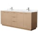 A thumbnail of the Wyndham Collection WCF282880D-VCA-UNSMXX Light Straw / Carrara Cultured Marble Top / Brushed Nickel Hardware