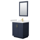 A thumbnail of the Wyndham Collection WCF2929-30S-VCA-M24 Dark Blue / Carrara Cultured Marble Top / Brushed Gold Hardware