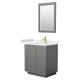 A thumbnail of the Wyndham Collection WCF2929-30S-VCA-M24 Dark Gray / Carrara Cultured Marble Top / Brushed Gold Hardware