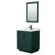 A thumbnail of the Wyndham Collection WCF2929-30S-NAT-M24 Green / White Carrara Marble Top / Matte Black Hardware