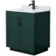 A thumbnail of the Wyndham Collection WCF2929-30S-NAT-MXX Green / White Carrara Marble Top / Matte Black Hardware