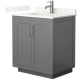 A thumbnail of the Wyndham Collection WCF292930S-QTZ-UNSMXX Dark Gray / Giotto Quartz Top / Brushed Nickel Hardware