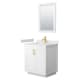 A thumbnail of the Wyndham Collection WCF2929-30S-VCA-M24 White / White Cultured Marble Top / Brushed Gold Hardware