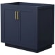 A thumbnail of the Wyndham Collection WCF2929-36S-CX-MXX Dark Blue / Brushed Gold Hardware