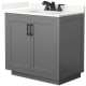 A thumbnail of the Wyndham Collection WCF292936S-QTZ-US3MXX Dark Gray / Giotto Quartz Top / Matte Black Hardware