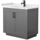 A thumbnail of the Wyndham Collection WCF2929-36S-VCA-MXX Dark Gray / White Cultured Marble Top / Matte Black Hardware