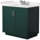 A thumbnail of the Wyndham Collection WCF292936S-QTZ-US3MXX Green / White Quartz Top / Brushed Nickel Hardware