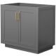 A thumbnail of the Wyndham Collection WCF2929-36S-CX-MXX Dark Gray / Brushed Gold Hardware