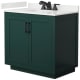 A thumbnail of the Wyndham Collection WCF292936S-QTZ-US3MXX Green / White Quartz Top / Matte Black Hardware