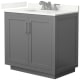 A thumbnail of the Wyndham Collection WCF292936S-QTZ-US3MXX Dark Gray / Giotto Quartz Top / Brushed Nickel Hardware