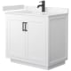 A thumbnail of the Wyndham Collection WCF2929-36S-VCA-MXX White / Carrara Cultured Marble Top / Matte Black Hardware