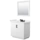 A thumbnail of the Wyndham Collection WCF292936S-QTZ-US3M34 White / White Quartz Top / Matte Black Hardware