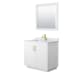 A thumbnail of the Wyndham Collection WCF2929-36S-NAT-M34 White / White Carrara Marble Top / Brushed Gold Hardware