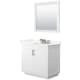 A thumbnail of the Wyndham Collection WCF292936S-QTZ-US3M34 White / Giotto Quartz Top / Brushed Nickel Hardware
