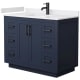 A thumbnail of the Wyndham Collection WCF2929-42S-VCA-MXX Dark Blue / White Cultured Marble Top / Matte Black Hardware