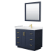 A thumbnail of the Wyndham Collection WCF2929-42S-VCA-M34 Dark Blue / Carrara Cultured Marble Top / Brushed Gold Hardware
