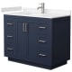 A thumbnail of the Wyndham Collection WCF2929-42S-VCA-MXX Dark Blue / Carrara Cultured Marble Top / Brushed Nickel Hardware
