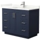 A thumbnail of the Wyndham Collection WCF292942S-QTZ-UNSMXX Dark Blue / Giotto Quartz Top / Brushed Nickel Hardware