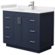 A thumbnail of the Wyndham Collection WCF2929-42S-VCA-MXX Dark Blue / White Cultured Marble Top / Brushed Nickel Hardware