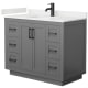 A thumbnail of the Wyndham Collection WCF292942S-QTZ-UNSMXX Dark Gray / White Quartz Top / Matte Black Hardware