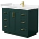 A thumbnail of the Wyndham Collection WCF2929-42S-VCA-MXX Green / Carrara Cultured Marble Top / Brushed Gold Hardware