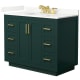 A thumbnail of the Wyndham Collection WCF292942S-QTZ-US3MXX Green / Giotto Quartz Top / Brushed Gold Hardware