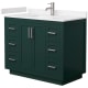 A thumbnail of the Wyndham Collection WCF2929-42S-VCA-MXX Green / Carrara Cultured Marble Top / Brushed Nickel Hardware