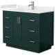 A thumbnail of the Wyndham Collection WCF292942S-QTZ-UNSMXX Green / White Quartz Top / Brushed Nickel Hardware