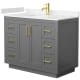 A thumbnail of the Wyndham Collection WCF2929-42S-VCA-MXX Dark Gray / Carrara Cultured Marble Top / Brushed Gold Hardware