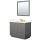 A thumbnail of the Wyndham Collection WCF292942S-QTZ-US3M34 Dark Gray / Giotto Quartz Top / Brushed Gold Hardware