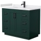 A thumbnail of the Wyndham Collection WCF2929-42S-VCA-MXX Green / White Cultured Marble Top / Matte Black Hardware