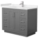 A thumbnail of the Wyndham Collection WCF2929-42S-VCA-MXX Dark Gray / Carrara Cultured Marble Top / Brushed Nickel Hardware