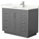 A thumbnail of the Wyndham Collection WCF292942S-QTZ-UNSMXX Dark Gray / Giotto Quartz Top / Brushed Nickel Hardware