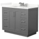 A thumbnail of the Wyndham Collection WCF292942S-QTZ-US3MXX Dark Gray / Giotto Quartz Top / Brushed Nickel Hardware