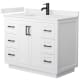 A thumbnail of the Wyndham Collection WCF292942S-QTZ-UNSMXX White / White Quartz Top / Matte Black Hardware