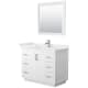 A thumbnail of the Wyndham Collection WCF292942S-QTZ-UNSM34 White / White Quartz Top / Brushed Nickel Hardware