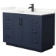 A thumbnail of the Wyndham Collection WCF292948S-QTZ-UNSMXX Dark Blue / Giotto Quartz Top / Matte Black Hardware