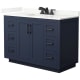 A thumbnail of the Wyndham Collection WCF292948S-QTZ-US3MXX Dark Blue / Giotto Quartz Top / Matte Black Hardware