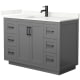 A thumbnail of the Wyndham Collection WCF292948S-QTZ-UNSMXX Dark Gray / Giotto Quartz Top / Matte Black Hardware