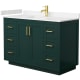 A thumbnail of the Wyndham Collection WCF2929-48S-VCA-MXX Green / Carrara Cultured Marble Top / Brushed Gold Hardware
