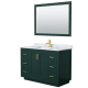 A thumbnail of the Wyndham Collection WCF2929-48S-NAT-M46 Green / White Carrara Marble Top / Brushed Gold Hardware