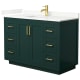 A thumbnail of the Wyndham Collection WCF292948S-QTZ-UNSMXX Green / Giotto Quartz Top / Brushed Gold Hardware