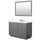 A thumbnail of the Wyndham Collection WCF292948S-QTZ-US3M46 Dark Gray / Giotto Quartz Top / Brushed Gold Hardware