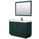 A thumbnail of the Wyndham Collection WCF2929-48S-VCA-M46 Green / White Cultured Marble Top / Matte Black Hardware