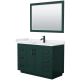 A thumbnail of the Wyndham Collection WCF292948S-QTZ-UNSM46 Green / White Quartz Top / Matte Black Hardware