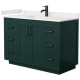 A thumbnail of the Wyndham Collection WCF292948S-QTZ-UNSMXX Green / White Quartz Top / Matte Black Hardware