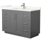 A thumbnail of the Wyndham Collection WCF292948S-QTZ-UNSMXX Dark Gray / Giotto Quartz Top / Brushed Nickel Hardware